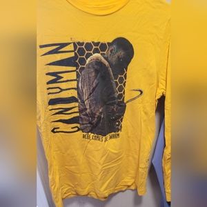 Long sleeve yellow Candyman tee from Cavity Colors